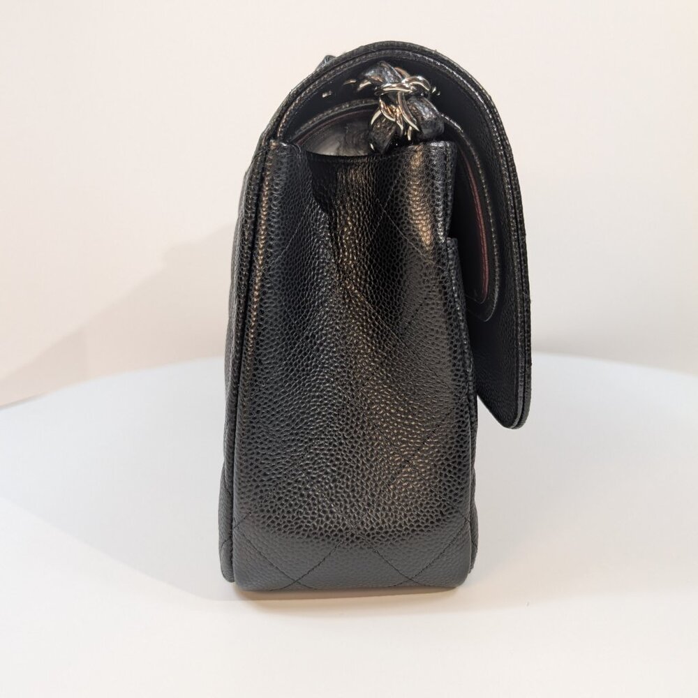 Chanel Black Caviar Classic Jumbo Double Flap Bag - Picture 5 of 16